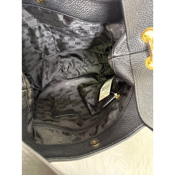 MICHAEL Kors Satchel Bag Black Leather Jamesport Two Way Adjustable Strap hobos - Picture 5 of 16